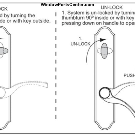 840 - Gu Active Handle Set For Multi Point Hardware