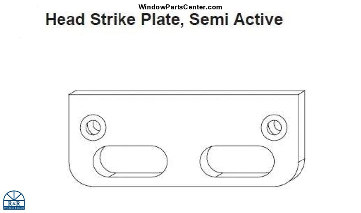846 - Gu Head Strike Plate Semi Active French Swinging Door
