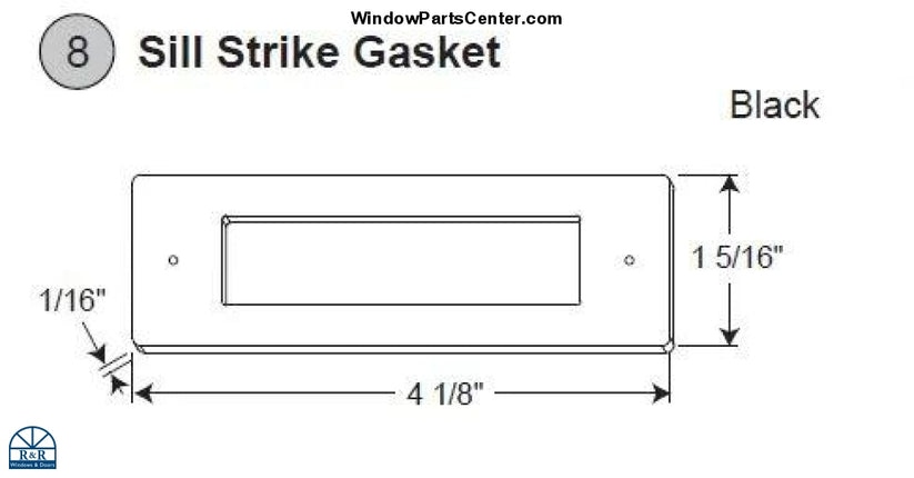 848 - Gu Sill Strike Gasket For Swinging Doors