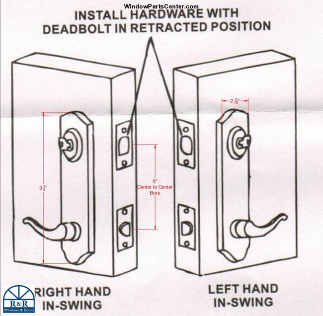 Hurd Replacement Patio Door Handle Set Parts R&R Windows & Doors