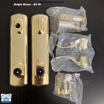 852 - Handle Set 6 Center To Bore (Hurd Handle) Bright Brass / Keyed As Is Door