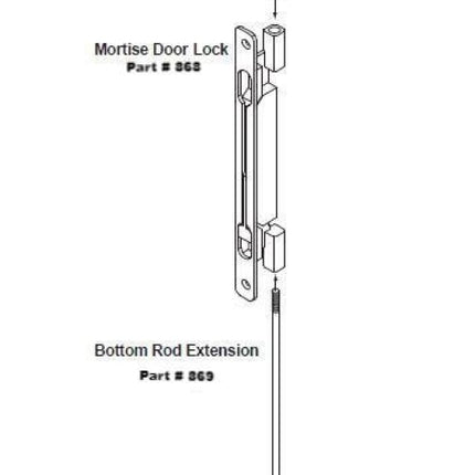 866 - GU Rod Guide - For Manual Shoot Bolt Locking System - Multi Point Semi Active Side