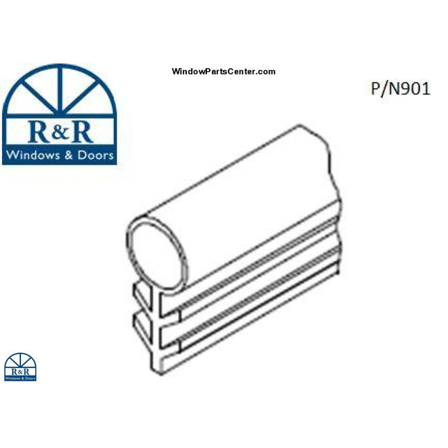 Hollow Gray Bulb Weather Strip For Windows  Amesbury Truth Kerf Mounted Hollow Window Weather Strip / Gasket  Part Number PPI 1727, 015512  Hurd Windows