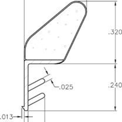 906 Amesburytruth Window Kurf Mounted Foam-Tite Seal Weather-Strip