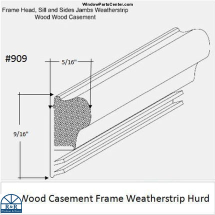 909 Foam Filled Window Weather-Strip