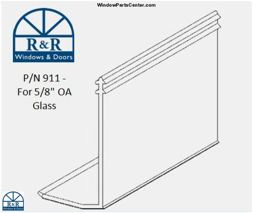 911 5/8" Snap-In-Vinyl Glazing Bead vReplacement parts for: Hurd, Rivco and Marvin Windows and Doors. 