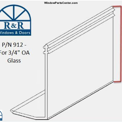 3/4" Snap-In-Vinyl Glazing Bead - Hurd Rivco Marvin replacement parts