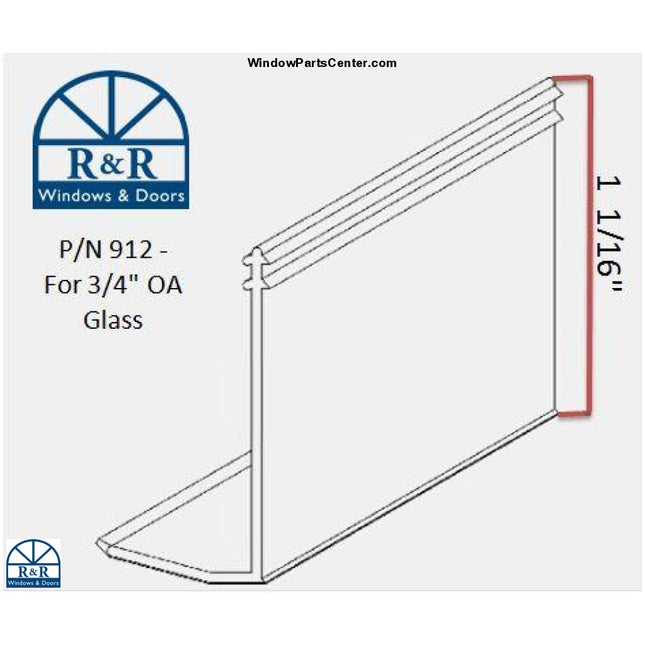 3/4" Snap-In-Vinyl Glazing Bead - Hurd Rivco Marvin replacement parts