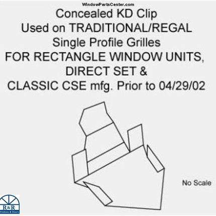 927 Grille Clip - Concealed Kd For Classic Pack Clips Pins And Retainers