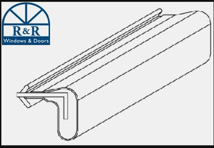 934 - Beige Check Rail Weatherstrip