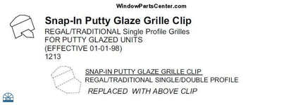 938-B Snap-In Putty Glaze Grille Clip Pack 1 Clips Pins And Retainers