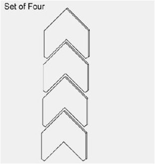 964 - Nailing Fin Corner Pad - Set Of 4