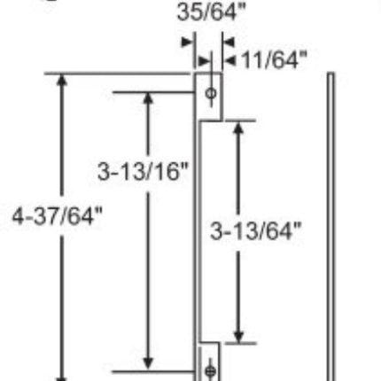 984 - Amesbury Truth Window Lock Back Support Plate. Part Number: 34-145, 984