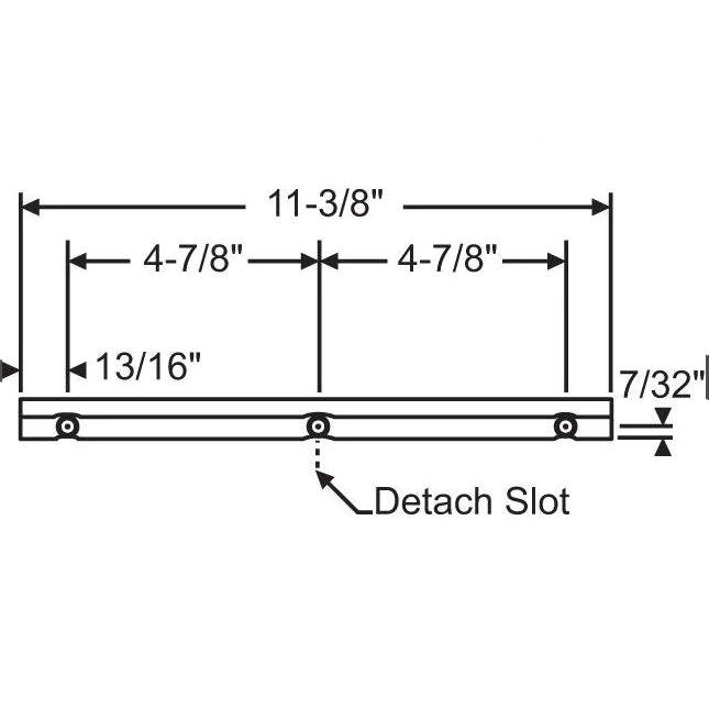 CASEMENT TRACK FOR WINDOW 11-3/8IN LENGTH CWT 13 With Detach Slot Replacement for wright