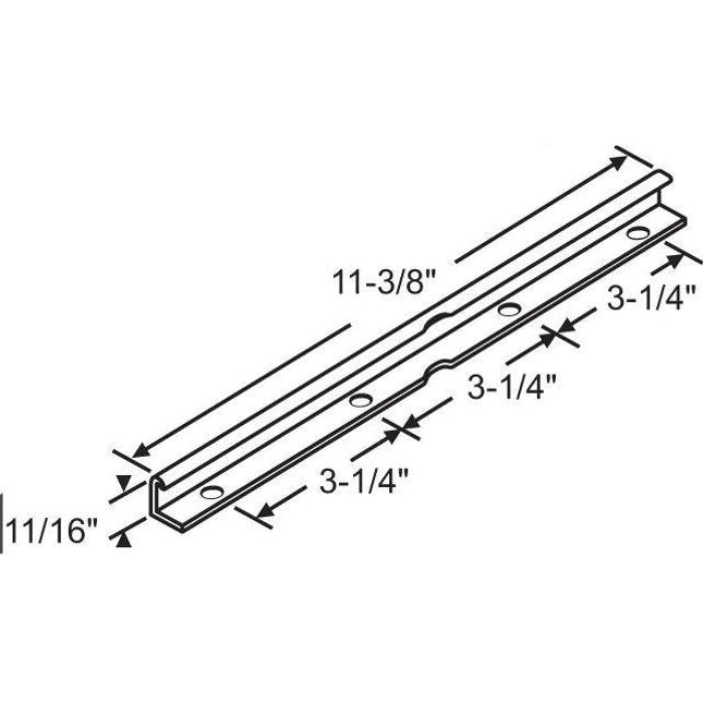 S1137 - Amesbury Truth CASEMENT TRACK FOR WINDOW 11-3/8IN LENGTH Amesbury Truth (replacement for Wright)