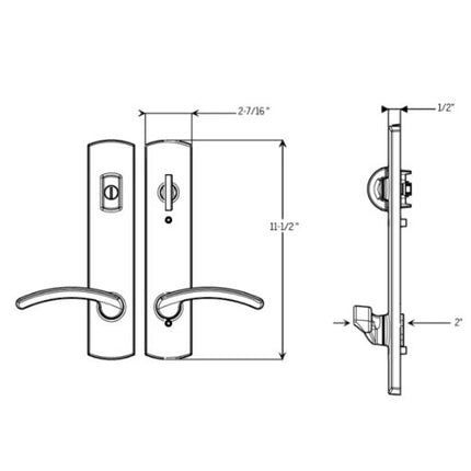 D303 W&F Trilennium Multipoint 6 Inch CTC Replacement Handle Set