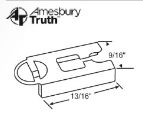 S1105 - Amesbury Truth Detach Clip Bracket 13/16 inch for Operator