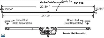S1115 Entryguard Guide Bar 22-3/4 inch Awning Window