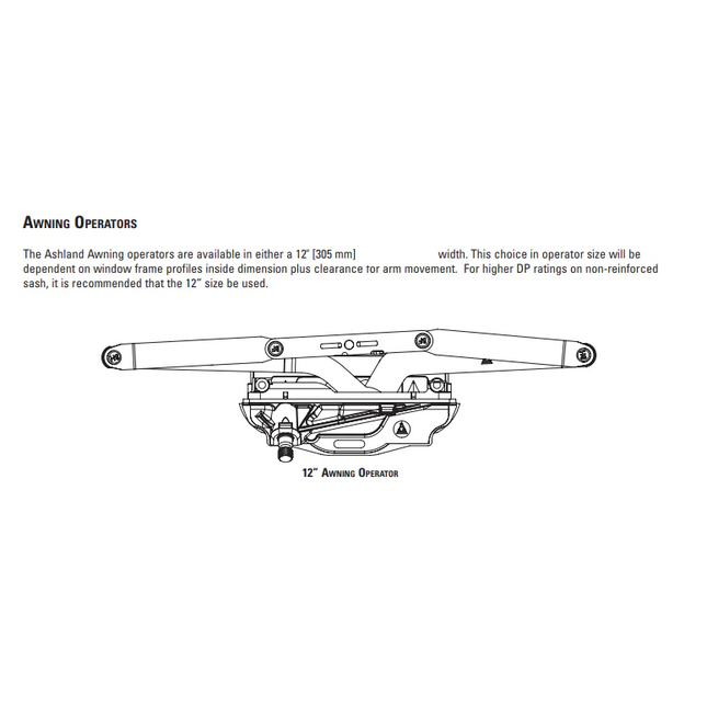 S1140 Ashland Optima 12 Inch (305 mm) Awning Operator