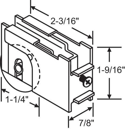 Part Number: S3023  Patio Door Roller Assembly 1 1/4 inch Steel Wheel PDR 40 (C) Peachtree sliding patio door UPC715384012999 UPC715384710888 part number 9-266 Known to have been used on Peachtree Citation