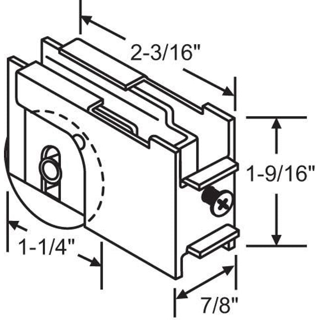 Part Number: S3023  Patio Door Roller Assembly 1 1/4 inch Steel Wheel PDR 40 (C) Peachtree sliding patio door UPC715384012999 UPC715384710888 part number 9-266 Known to have been used on Peachtree Citation