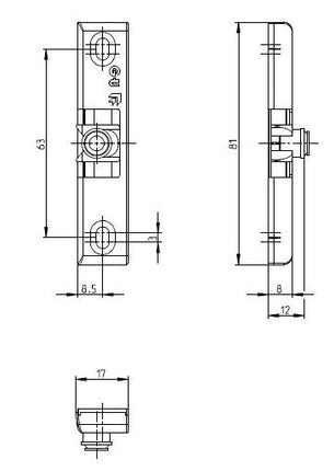 S4018 - G-U Bullet-Catches Window and Door Catch 12MM FL - Centered