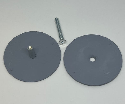 S9005 Don-Jo BF 161  Hole Filler Plate Cover 2-1/8in, Gray Primed Alternate Part Numbers: 104130, 422265, 8886PC, 8886PCB, 924050, BF-161-PC, BF161PC