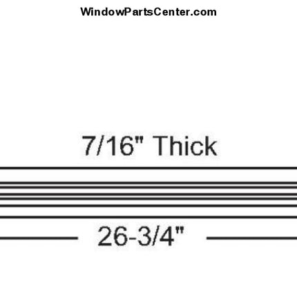 Awning Guide Bar 11 Series (11.16) Aluminum Finish 26 3/4 Inches Long Window Parts