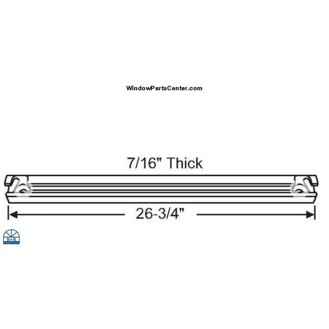 Awning Guide Bar 11 Series (11.16) Aluminum Finish 26 3/4 Inches Long Window Parts