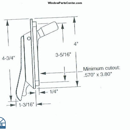 B1100 Locking Handle Single Casement Window Parts