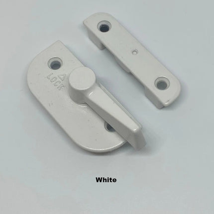 Bb12006 - Double Hung Sash Check Rail Lock And Keeper White Window Hardware