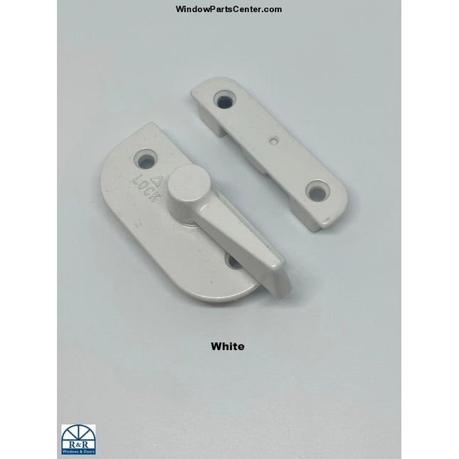 Bb12006 - Double Hung Sash Check Rail Lock And Keeper White Window Hardware