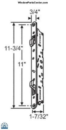 C1035 Amesbury Truth Gemini II  PD Dual Action Mortise Lock with Flat face plate   (PAT#: 6,264,252  - PAT # : 5.820.170) 2815 SERIES and 2817 SERIES = 2777 LOCK + 2448 PLATE