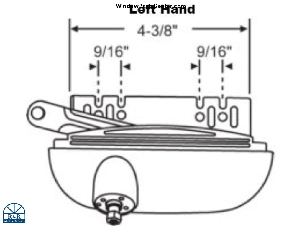 Roto Interlock Casement Split Arm Operator Roto Window symbol and is s ...