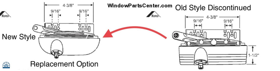 C2002 Roto Interlock Casement Split Arm Operator – R&R Windows & Doors