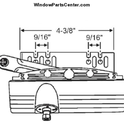 Roto Interlock Casement Split Arm Operator Roto Window symbol and is s ...
