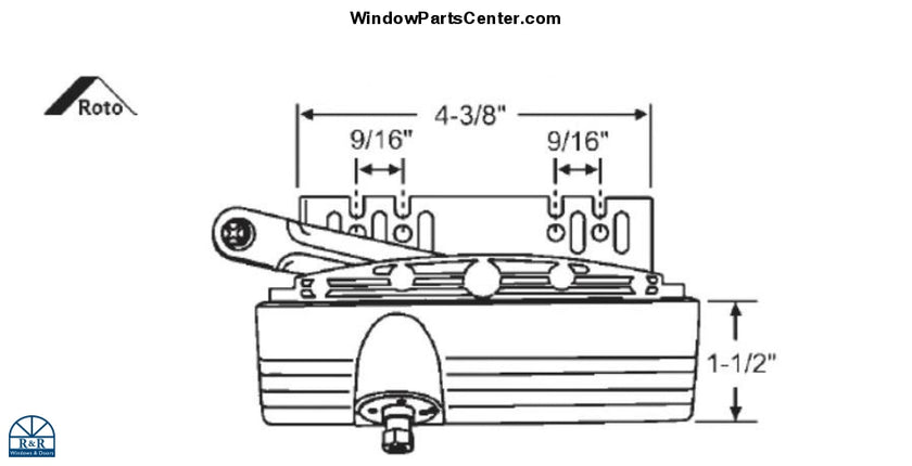 Window Operator Known Part Number: Old square housing had a Roto Window symbol and is stamped P4600, Made in New Zealand stamped on the box C2002, Stamped on back of old operator: Roto Interlock World Patents, Made In New Zealand Design Pat. Pending Interlock