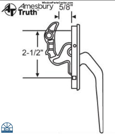 C2008 - Amesbury Truth Die Cast Lock Bar for Awning and Casement Windows
