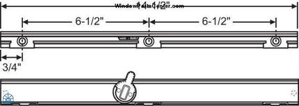 C2010 Ashland Hardware Systems Guide Bar with Black Shoe. Dual-Arm Operator Track - SST Part Number 2005729; W1491-75A