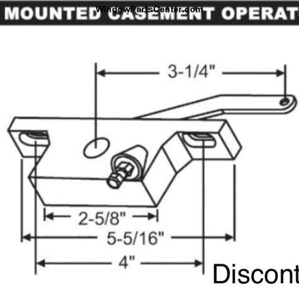 Ca200 Roto Face Mount 3 1/4 Inch Arm Casement Window Parts