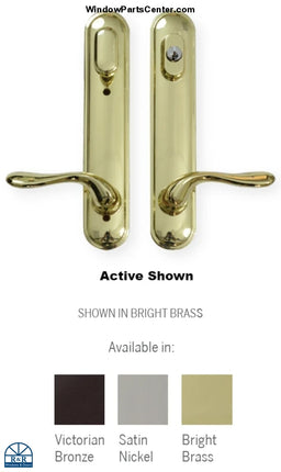 D301 W&F Trilennium multipoint 6 Inch CTC Replacement Handle Set. Known W&F old handle set Pat No. 4,671,089 stamped on back of trim plate. Current Product U.S. Pat No: 5,857,291; 6,491,326; 7,753,418; 8,182,002. Current Product Canada Pat. No: 2,562,430; 2,605,002