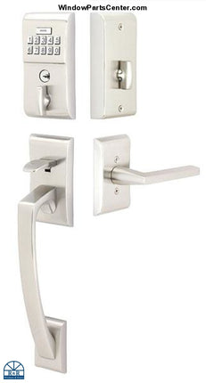 E4817 Emtek Modern Keypad Entryset Electronic - Single Cylinder Door Handle