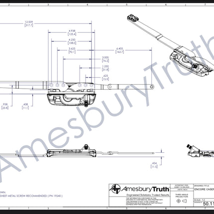 S1067 Amesbury Truth Encore Casement Dual Arm Low Profile Operator