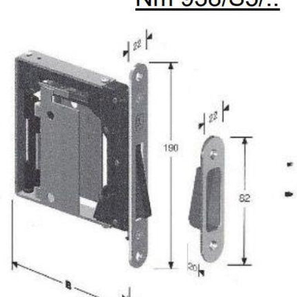RocYork No-Ha 2.0 Mini Invisible Door Handle For Interior Swinging Doors Part number NM 938/S5/SS and NM 938/S5/SC