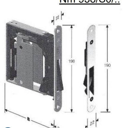 RocYork No-Ha 2.0 Mini Invisible Door Handle For Interior Swinging Doors. part number NM 938/SO/SS and NM938/SO/SC
