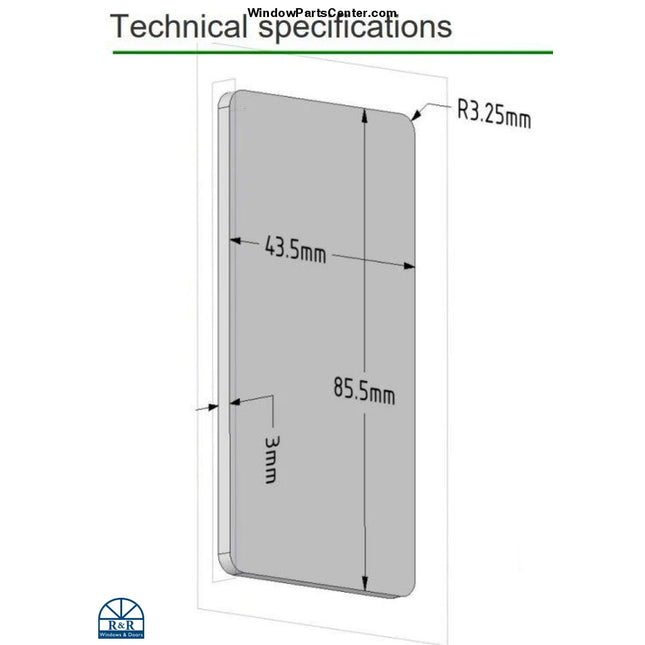 RocYork No-Ha 2.0 Mini Cover Plate For Door Hardware  Part number  NC 901/SO/MDF, Nc P01/SO/SS