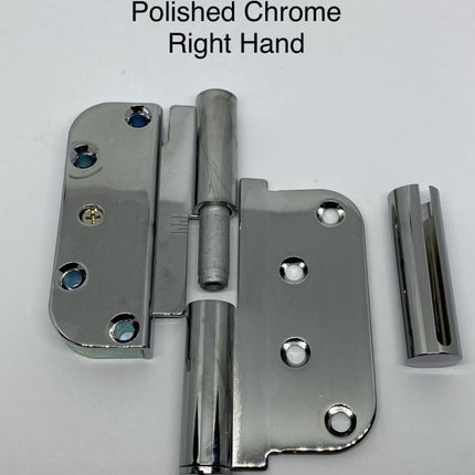 R801/r802 - Rockwell M3 Dual Adjustable Lift Off Concealed Ball Bearing Hinge Right Hand / Polished