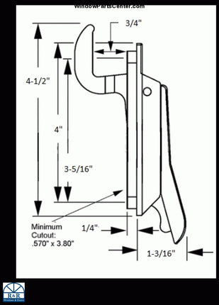 Casement and Awning Window lock Latch