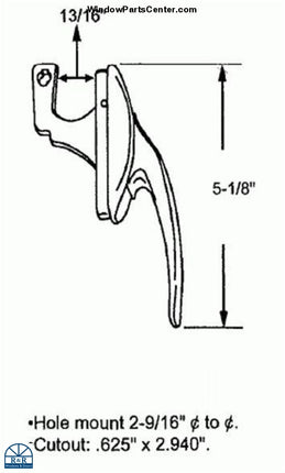 Casement and Awning Window Lock Number Stamped on back: 2241