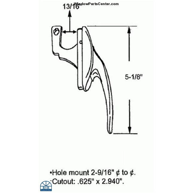Casement and Awning Window Lock Number Stamped on back: 2241